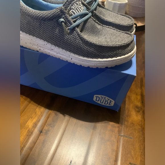 🌟EUC Kids Hey Dude Wally Sz 3 (grey/blue) - Picture 5 of 10